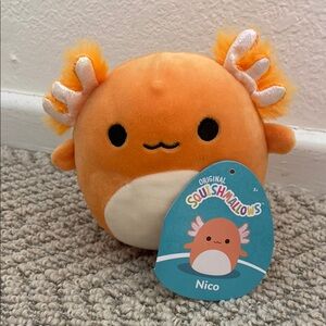 Nico the Axolotl Squishmallow EUC 5 Inches